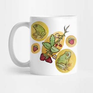 Frogs and Strawberries Mug